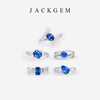 JACKGEM珠宝 星辰 天然蓝宝石戒指女蓝色宝石戒指钻石戒指女款K1