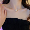 个性单颗大珍珠项链女夏季轻奢小众项圈锁骨，链高级感精致颈链配饰