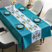 新中式轻奢高级感氛围感桌布防水防油免洗餐桌布长方形茶几台布