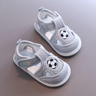 宝宝凉鞋男学步鞋，夏季6-12个月软底，防滑0一1岁透气网布女婴幼儿鞋