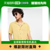 香港直邮潮奢 ASOS 男士revere 设计常规粘胶纤维芥末黄衬衫