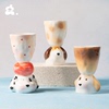 CONGSTUDIO限定手作系列可爱小狗手捏纯手工陶瓷杯创意少女礼物杯