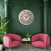 意大利guzzini时尚创意个性，静音钟表客厅彩色，数字挂钟墙面装饰钟
