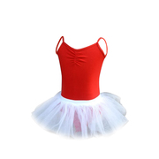 夏季女童舞蹈练功蓬蓬裙分体吊带纯棉少儿芭蕾中国舞考级训练服装