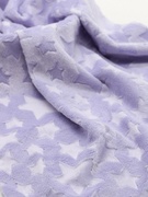 星星绒布星星图案面料，刷爱心图案超柔短毛绒，婴童毯子床品面料