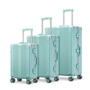 拉杆箱时尚，铝框行李箱包万向轮，pc+abs旅行箱可定logo