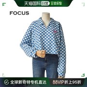 韩国直邮4CUS T恤 格子领子 短身长 FBW2J7PTS0324
