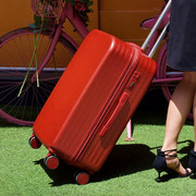 行李箱女ins静音拉杆箱学生大容量20红色结婚旅行箱登机箱密码箱