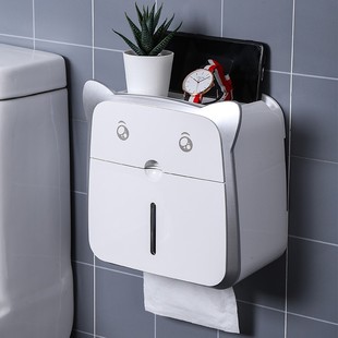卫生间纸巾盒防水免打孔厕所纸抽盒抽纸盒厕纸洗手间置物架04