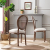 高档欧式餐椅实木椅子靠背椅简约复古做旧化妆凳实木扶手椅休闲美