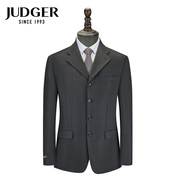 judger庄吉商务男士正装，羊毛西服套装上衣，格纹宽松大码西装毛料