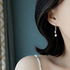 珍珠耳环纯银针耳坠小众设计感耳扣洋气流苏女2023年显脸小瘦