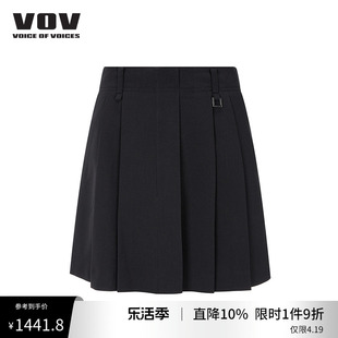 vov裙裤秋季女士，休闲显瘦百褶短裤裙子61133300026