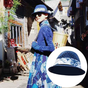 杨丽萍雀云裳设计同款帽子，复古原创民族风镂空刺绣，百搭礼帽女出游