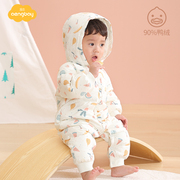 aengbay婴儿羽绒服冬季连体衣，宝宝冬装加厚爬服新生儿，外出抱衣暖