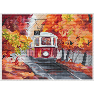 幸福列车十字绣套件风景客厅，卧室精准印花67色180x127
