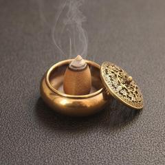 小香插仿古纯铜香炉便携带迷你袖珍塔香线香家用茶道铜香座香薰炉