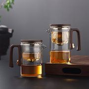 全玻璃飘逸杯套装茶水分离冲茶器，懒人泡茶器一键过滤磁吸泡茶壶