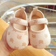 婴儿春秋季棉布鞋3-6-8个月12步前鞋0-1岁宝宝防滑学步鞋软底不掉