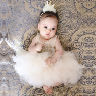 超洋气女童公主裙，小童宝宝一周岁生日，礼服婴儿百天蛋糕连衣裙夏装