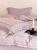 香芋紫色星星月亮全棉四件套纯棉床单被套高级床品法式公主风花边