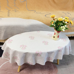 椭圆形小茶几桌布防水防烫免洗PVC长方形茶几垫塑料餐桌台布欧式
