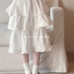 木西童品2024夏韩国(夏韩国)版，女童甜美蕾丝，边半身蛋糕裙女宝宝公主裙