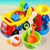儿童沙滩玩具车套装水桶挖沙铲子玩沙海边宝宝小男女孩工具决明子