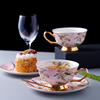 小轻奢华欧式骨瓷咖啡杯碟套装英式下午茶花茶杯子精致复古宫廷风