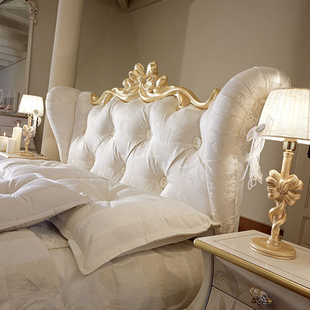 高端法式主卧双人大床2m奢华欧式雕花拉扣婚床美式轻奢实木公主床