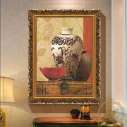 欧式花瓶花卉装饰画喷绘定制客厅有框画餐厅玄关挂画酒店卧室壁画