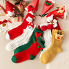 圣诞袜珊瑚绒礼盒装袜子女中筒袜加厚加绒保暖睡眠地板长筒春秋款