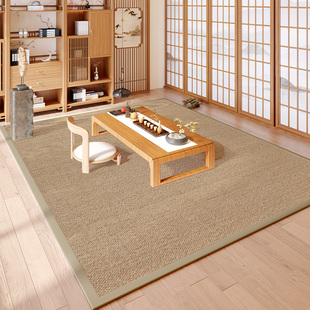 日式榻榻米地垫子竹编地毯客厅，茶桌民宿凉席，毯飘窗垫可定制禅意厚
