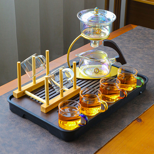 耐热玻璃功夫自动茶具整套装懒人泡茶器网红简约轻奢磁吸茶具