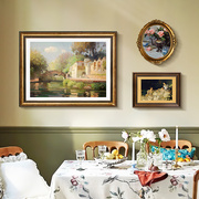 法式客厅装饰画复古餐厅卧室壁画美式背景墙小众艺术世界名画风景