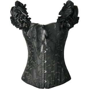corset欧美宫廷双肩带钢骨女士，束身美体托胸塑身衣，美体马甲外(马甲外)穿