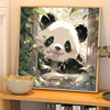 熊猫数字油画diy儿童，卡通无聊手作解闷手工，填充丙烯油彩画画定制