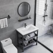 洗手池落地式洗手盆柜组合铝卫生间洗脸盆浴室柜一体成型洗漱台