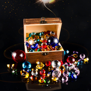 儿童玩具亚克力宝石宝箱盒七彩石塑料仿真防水晶玻璃公主钻石
