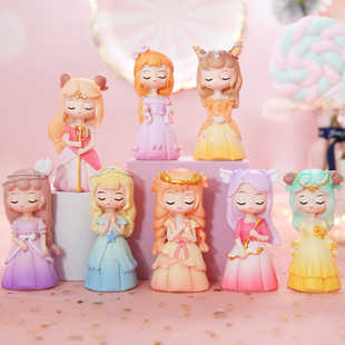 十二星座可爱女孩公主生日蛋糕烘焙汽车桌面装饰摆件儿童女生礼物