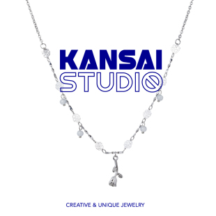 kansai玫瑰花项链小众设计感高级锁骨链气质复古法式颈链温柔