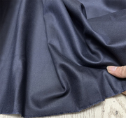 意大利进口藏青色羊绒羊毛精纺真丝羊绒面料设计师衬衫连衣裙布料