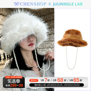 Juunngle lab洲谷环保皮草菠萝帽保暖帽子百搭CHENSHOP设计师品牌