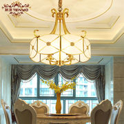 藤源欧式餐厅吊灯，全铜客厅灯具创意简约卧室，书房艺术吊灯灯饰全铜