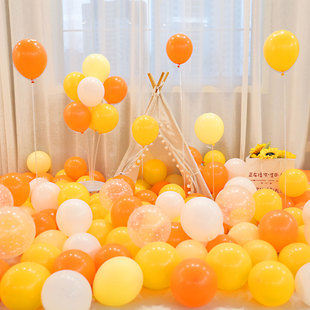 元旦新年气球装饰品结婚儿童生日派对，马卡龙(马卡龙)汽球场景布置防爆