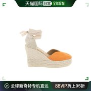 香港直邮Manebi 背面系带坡跟鞋 HAMPTONS
