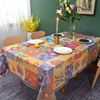 瑞典ekelund美式暖色调拼色桌布餐台布中式田园花朵格子欧式布艺