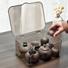 茶具收纳盒带盖防尘透明茶几桌面茶叶茶杯，整理存放功夫茶壶置物架