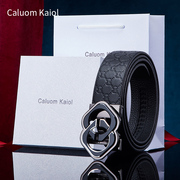 Caluom Kaiol皮带男真皮奢侈品腰带头层牛皮自动裤带CK808586