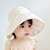 婴儿帽子夏季薄款女宝宝，防晒帽大帽檐，儿童太阳帽夏天小女童遮阳帽